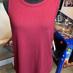 P.J. Salvage Soft Thermal Merlot Tank Top XL
